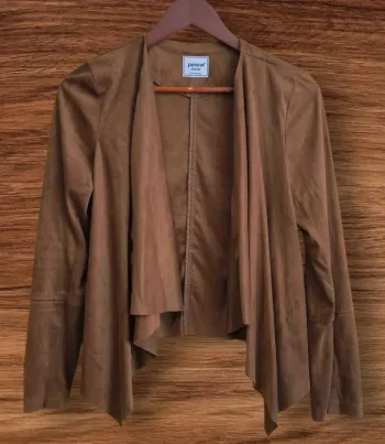 🌟 Veste camel effet suédine - Taille S 🌟