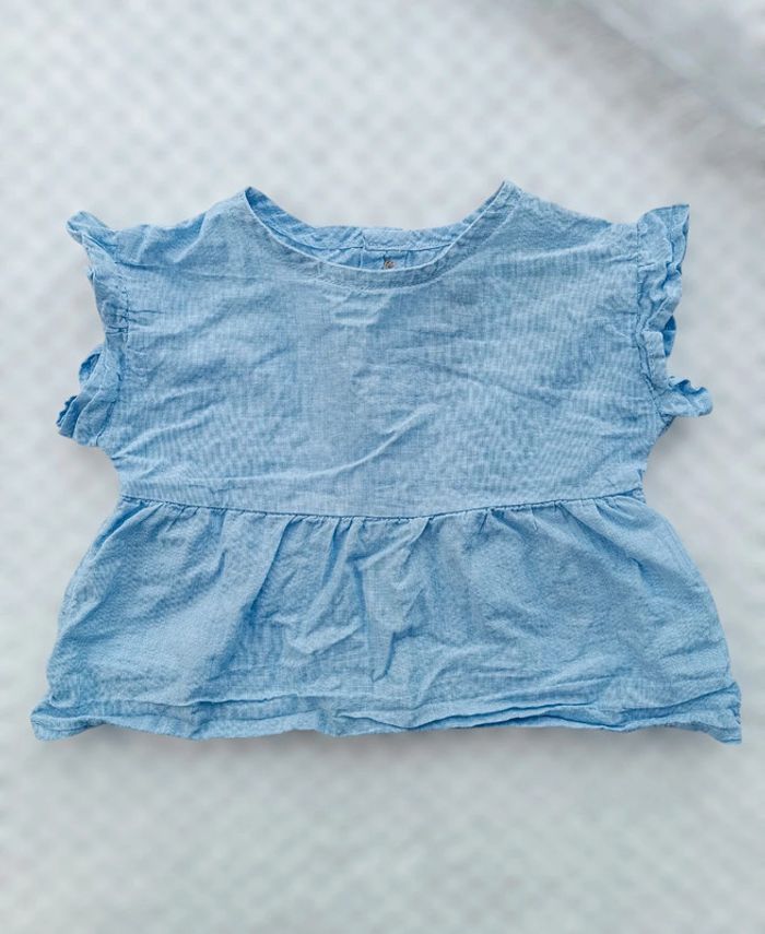 🔸Blouse Légère Fille 3 Mois Kiabi Manches Courtes🔸