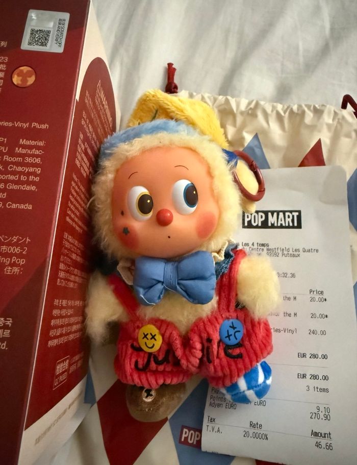 Popmart - Why so serious Series - Vinyl Plush Pendant « Rainbow jelly bean »