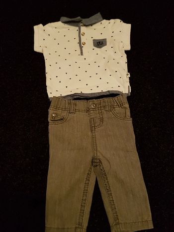Lot polo et jean 3 mois