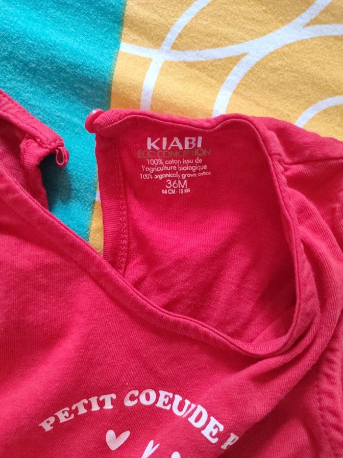 Robe rouge petit cœur de papa - photo numéro 4