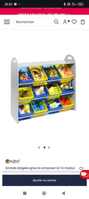 Grande étagère 12 bacs NEUF Oxybul