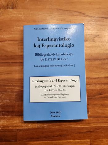 Livre : Interlingvistiko kaj Esperantologie