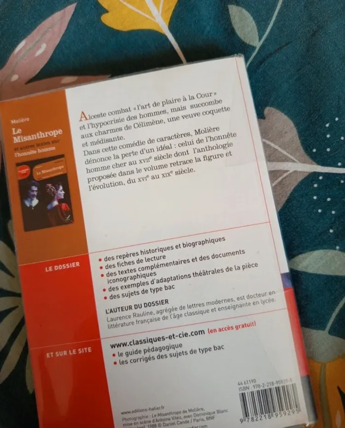 Livre le misanthrope livre théâtre lycée - photo numéro 4