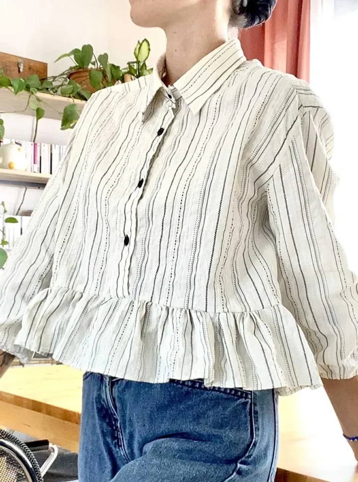 Pièce unique : chemise upcyclée vintage Noid mise en taille 36/38 - photo numéro 7
