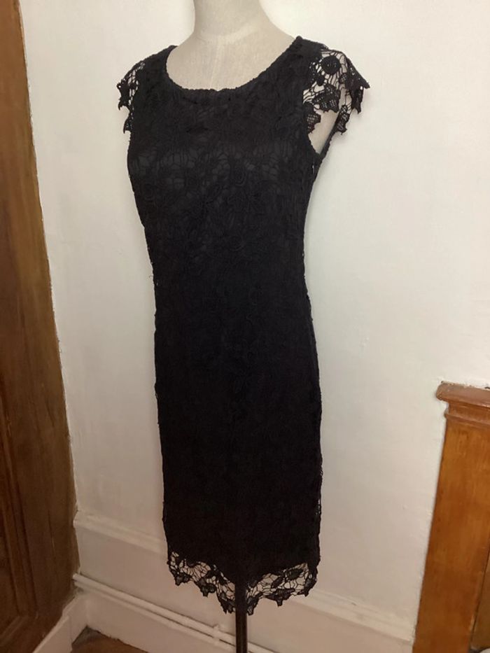 Robe noire brodée Esprit 36 - photo numéro 3