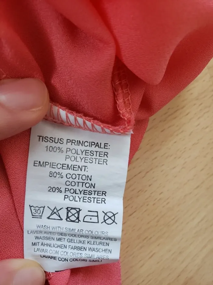 Blouse manches courtes corail - photo numéro 10