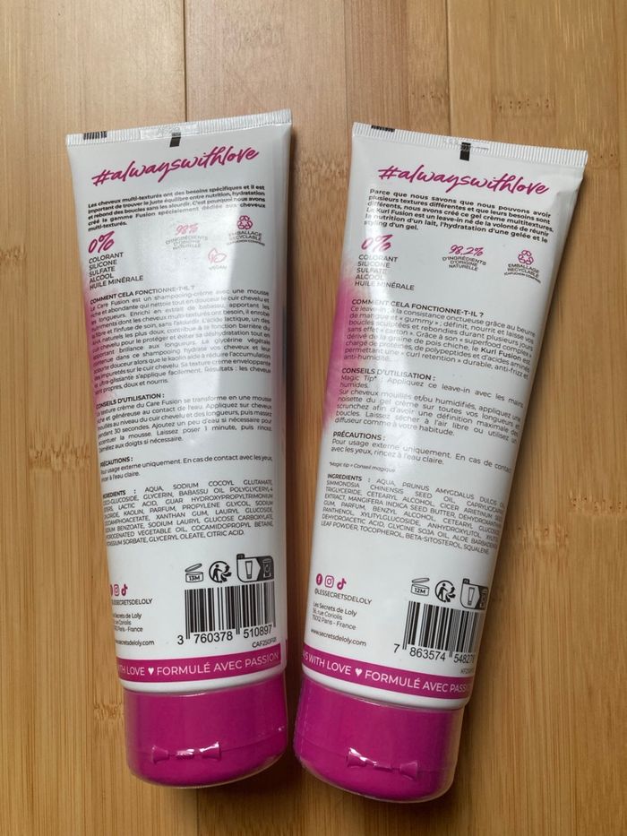 Lot care fusion et Kurl fusion les secrets de Loly 250 ml neuf sous blister - photo numéro 2
