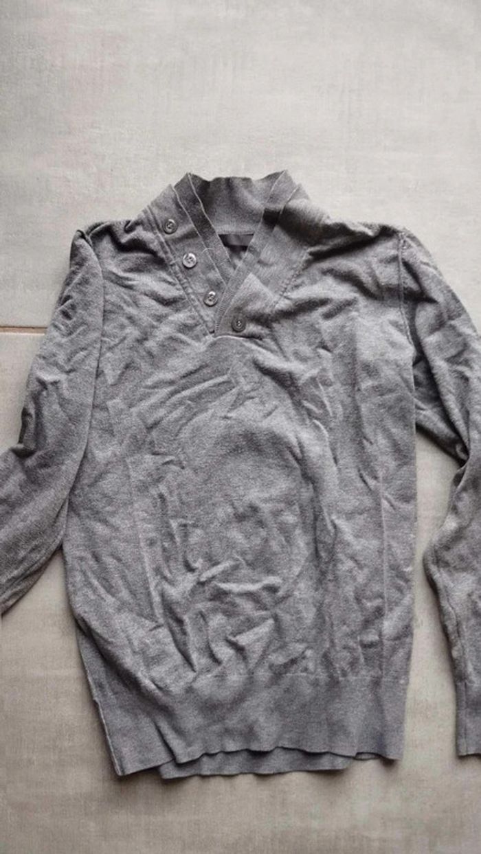 Pull gris homme taille m - photo numéro 2