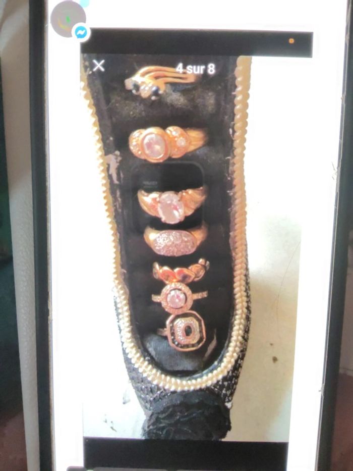 Bague plaqué or et argent 52 54 - photo numéro 3