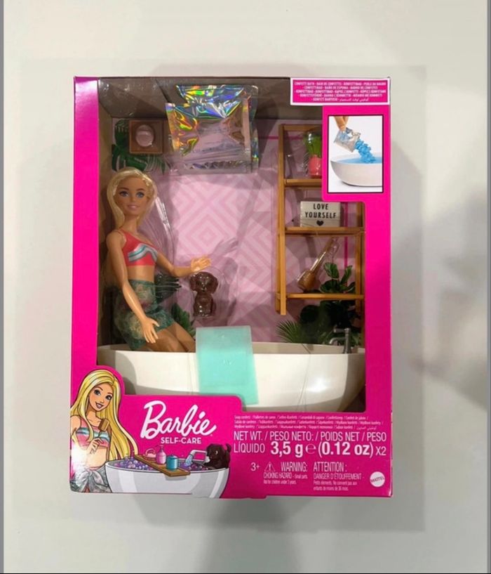 Coffret Barbie Bain Paillettes de savon Confettis Self-care