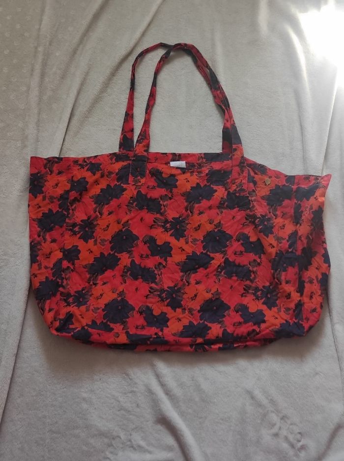 Grand sac en tissu fleuri - photo numéro 2