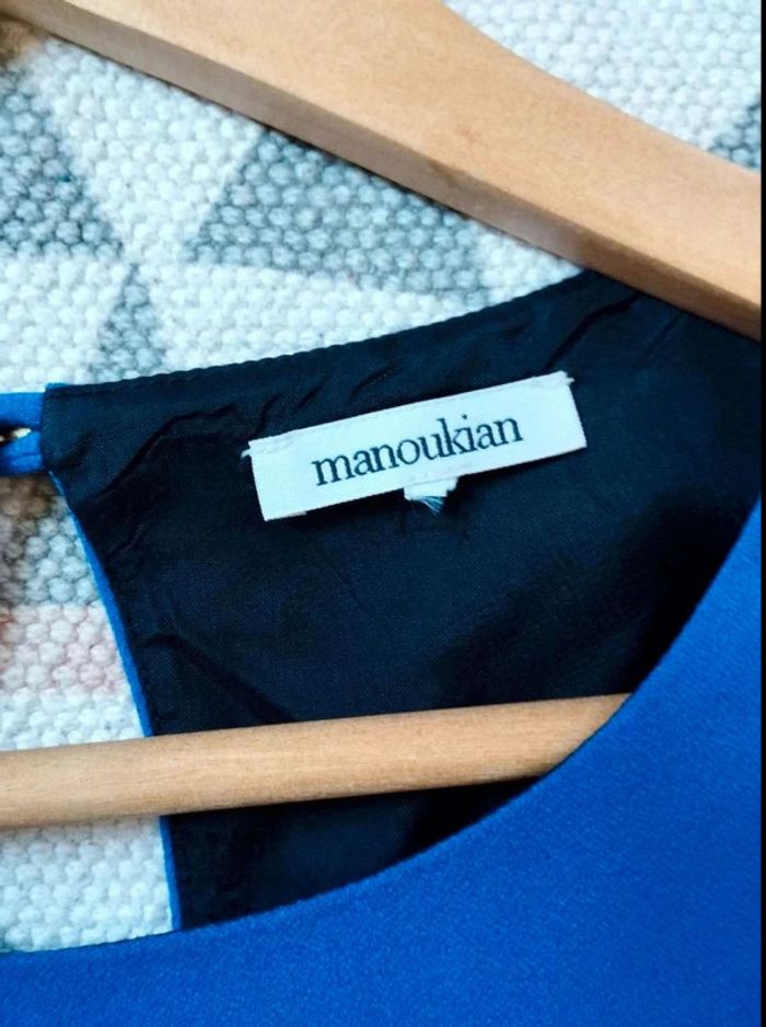 Robe  patineuse  sans  manche  - bleu  noire -  Manoukian  -  XS  -  Comme  neuve - photo numéro 9