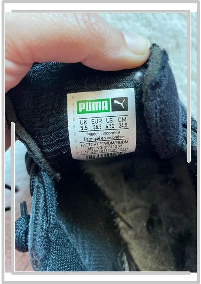 Basket puma Suède noir taille 38,5 - photo numéro 8
