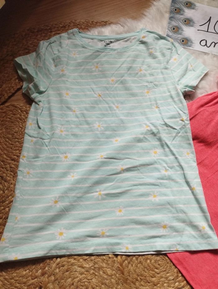 Lot 3 t-shirts 10ans bleu/Orange - photo numéro 5