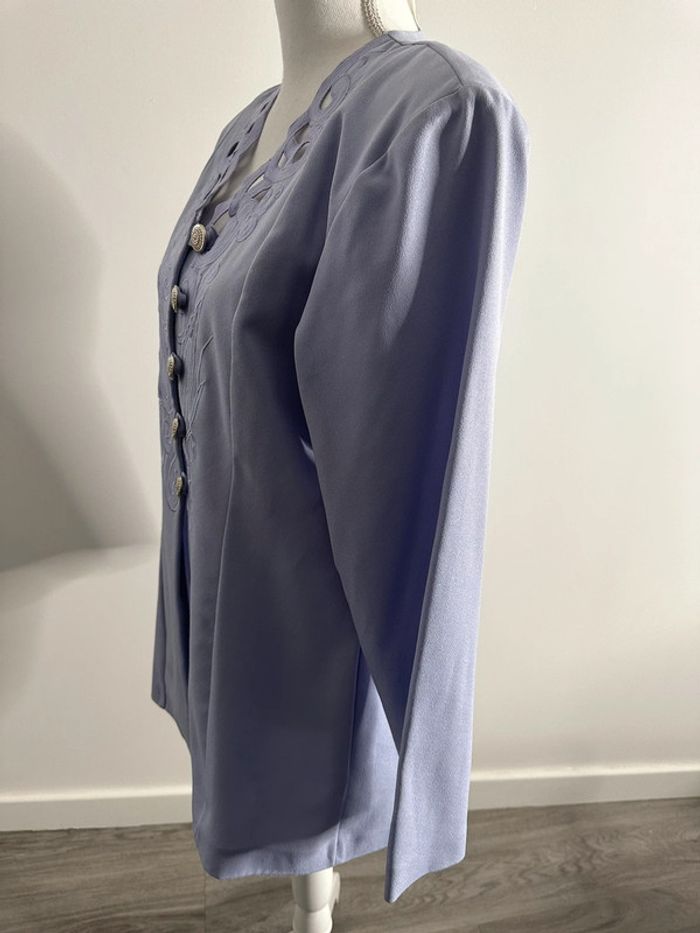 Blazer Lila et argenté Vintage T44 - photo numéro 4