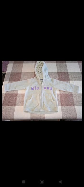 Gilet à capuche zippé gris Tex 6 mois neuf