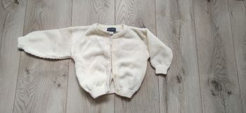 Gilet en maille blanc cassé Du Pareil Au Même 12 mois