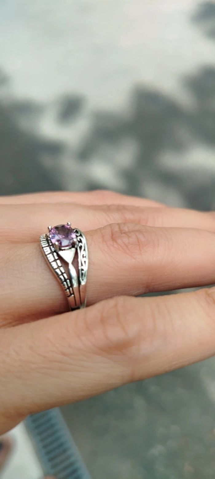Œil d’Améthyste💫Bague Protectrice en Argent Énergisé - photo numéro 4