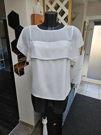 Débardeur avec voile blanc taille M