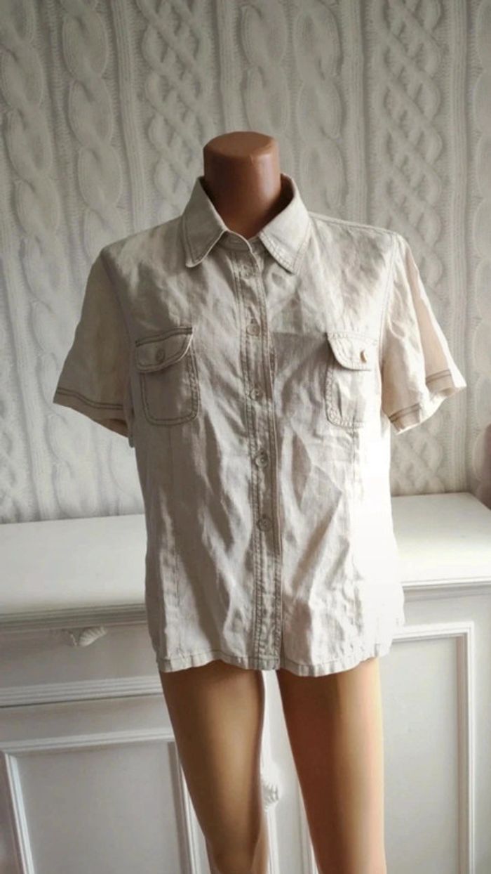 Chemise manches courtes lin Armand Thiery taille 44