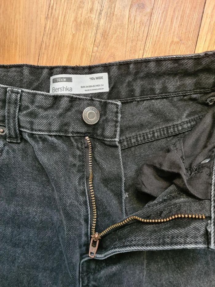 Jean 90’s wide leg déchiré - taille 34 Bershka - photo numéro 3