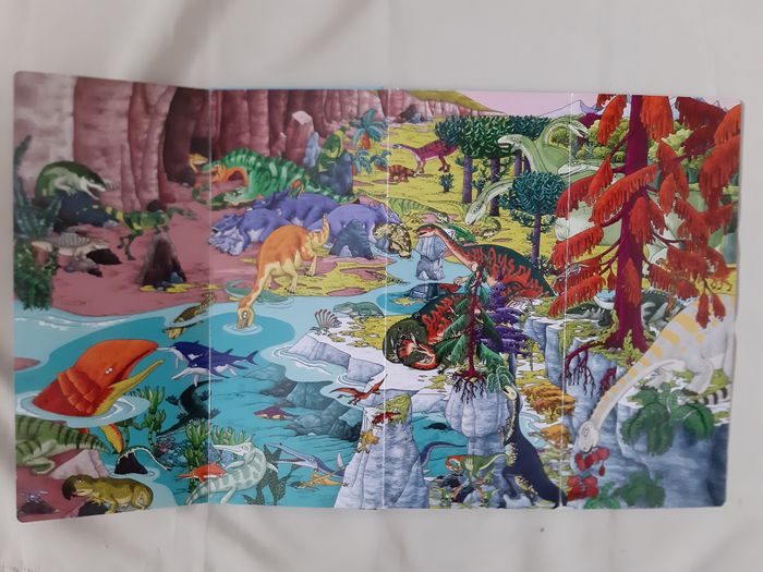 livre enfant - Cherche et trouve géant - Au temps des dinosaures - photo numéro 3
