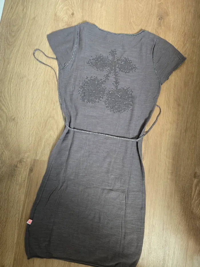 Robe tunique le temps des cerises taille s grise strass
