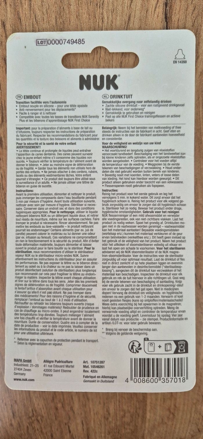 Embout souple nuk transparent - photo numéro 2