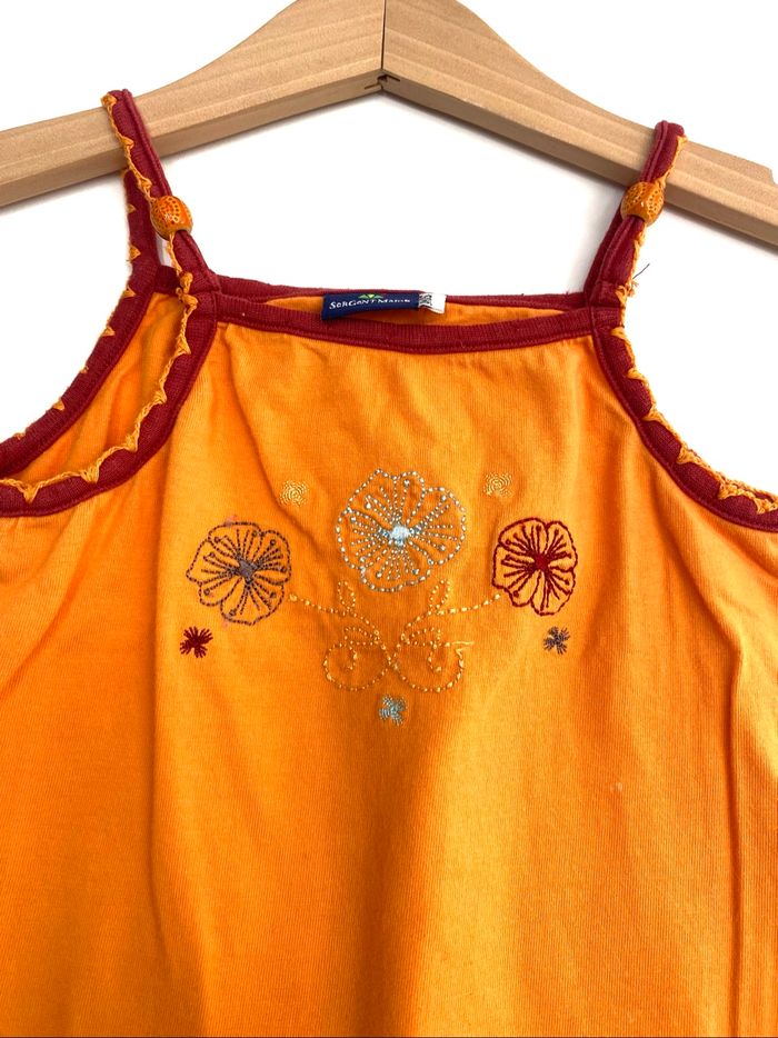 Robe à fines bretelles orange »Sergent Major »24 mois - photo numéro 3