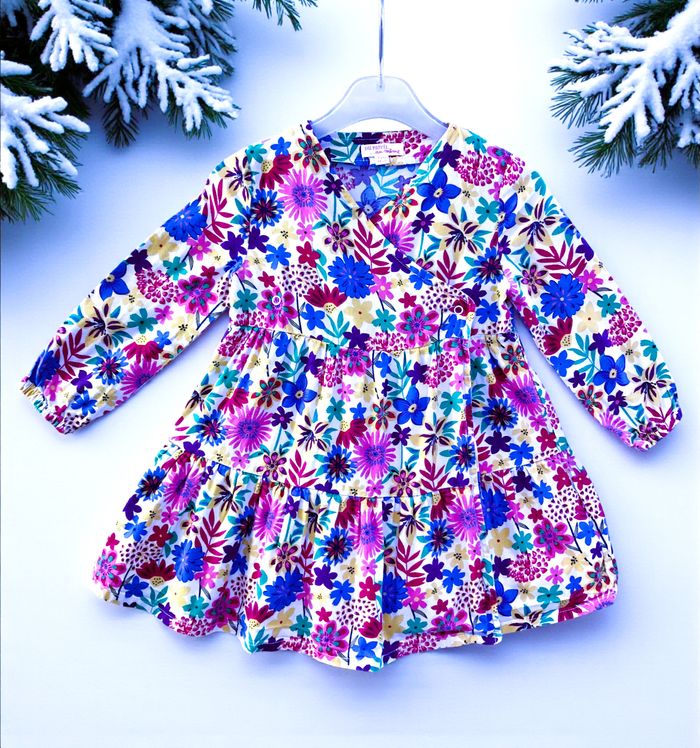 DPAM - ENSEMBLE 2P FILLE - ROBE & BOLÉRO RÉVERSIBLE MOTIF FLEURS & VOLANT 3A - photo numéro 7