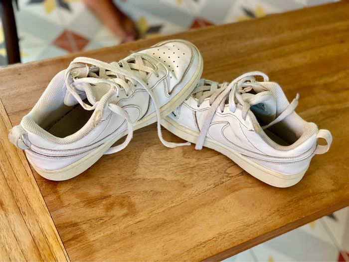 Baskets cuir blanches Nike Court Borough Low2, 37 1/2