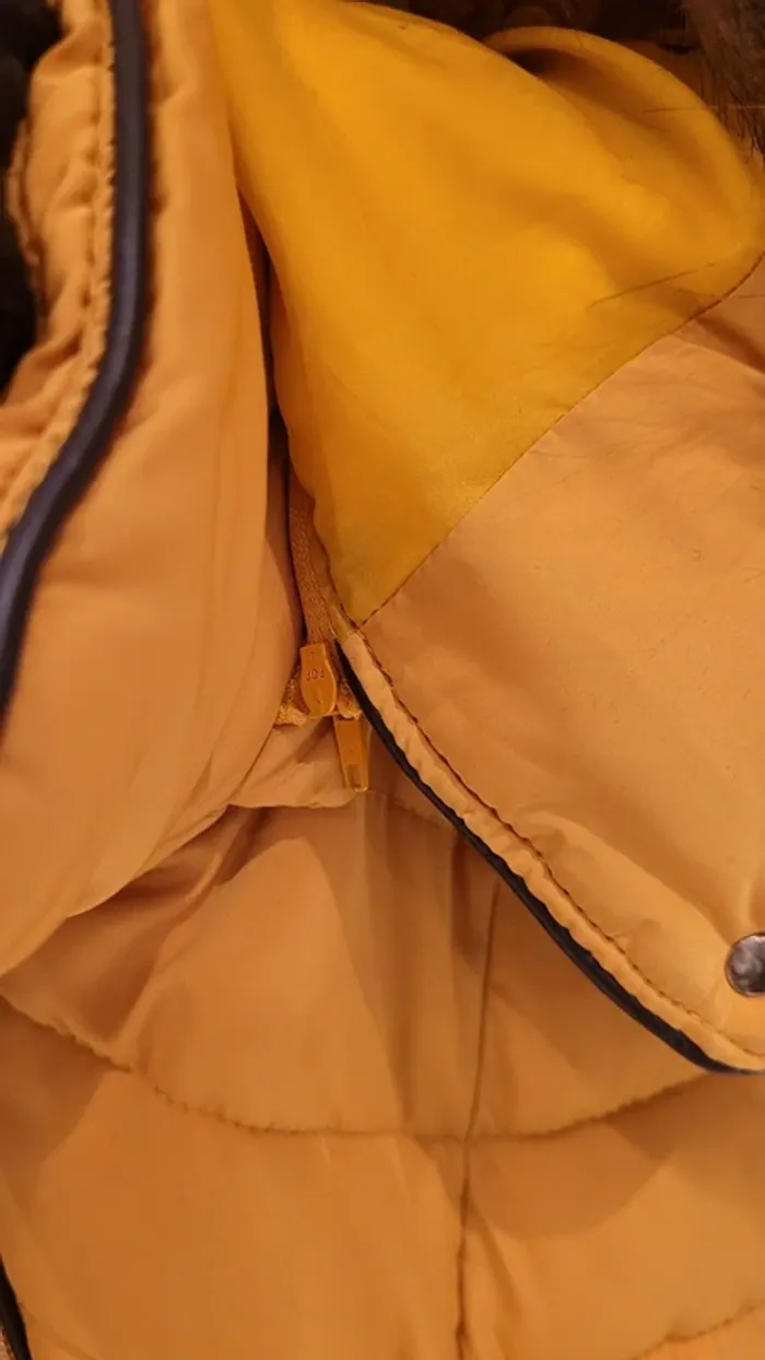 Blouson Doudoune moutarde capuche amovible - photo numéro 10