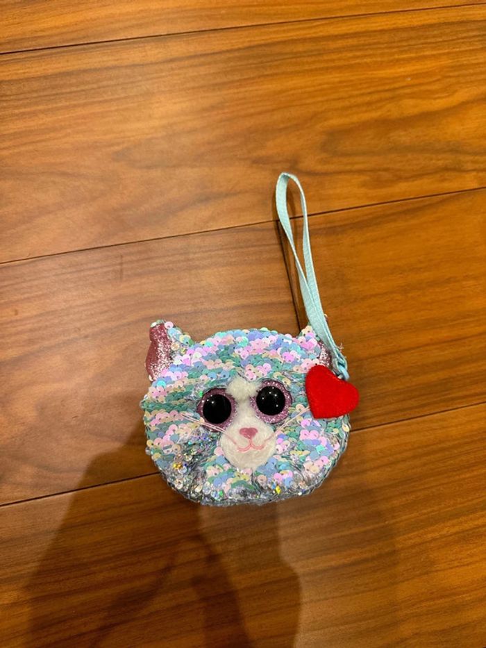 Porte monnaie chat à sequins ty