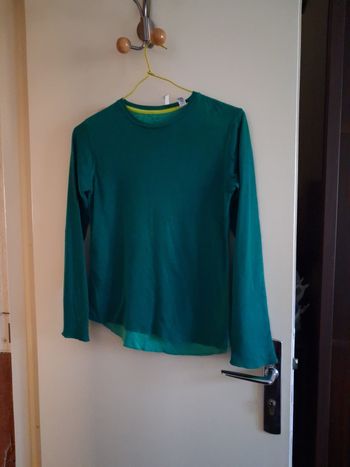 T-shirt garçon manches longues verte 12 ans