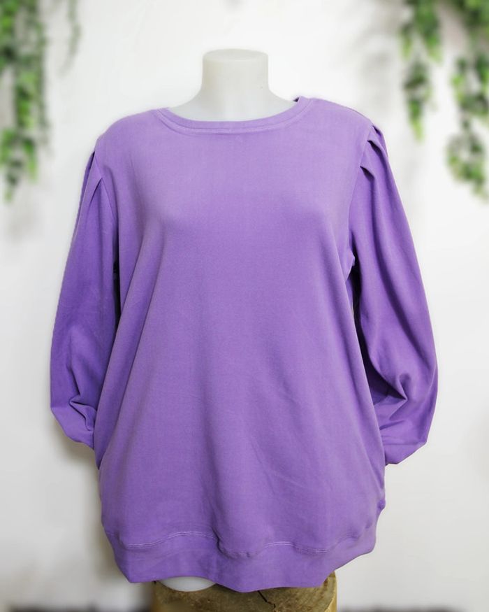 Sweat fin mi saison XXL violet pour femme