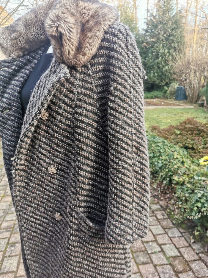 Manteau Zara knitwear col fausse fourrure - photo numéro 13