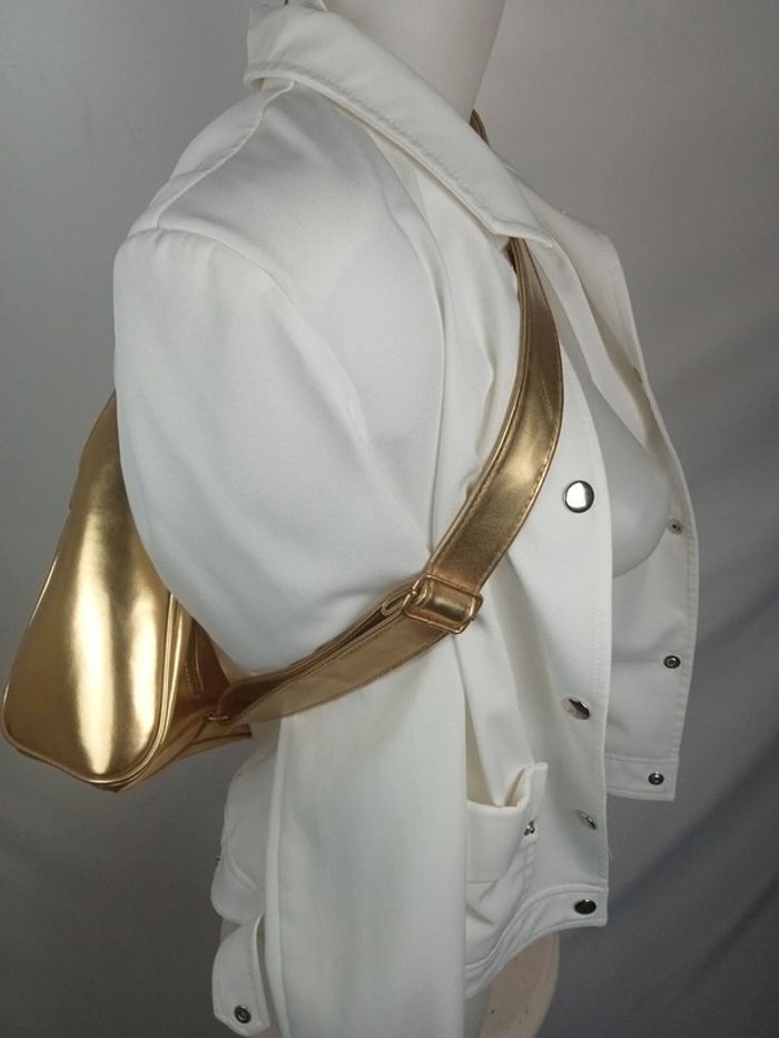 Sac bandoulière vintage doré - shoulder bag - vintage tas - bolso vintage - schoudertas - photo numéro 3