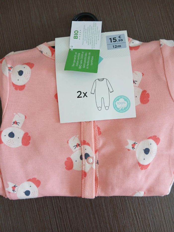 Lot de deux pyjamas en coton koala fille 12 mois - photo numéro 3