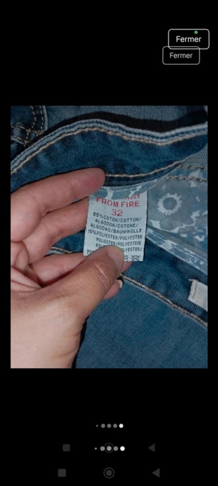Bermuda short en jeans homme Aron taille 42 - photo numéro 8