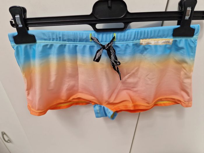 Maillot De Bain Dégradé Bleu Clair Jaune Orange Taille S - photo numéro 9