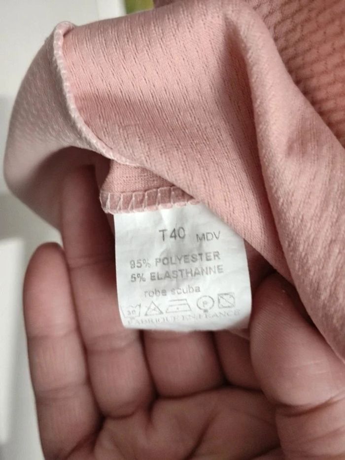 Robe scuba rose pâle - photo numéro 6