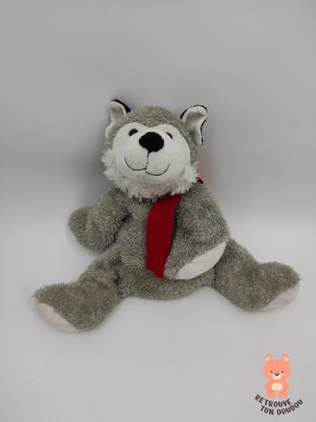 Grande Peluche Loup Gris Bambia