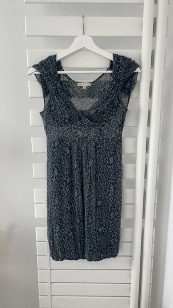 Robe en soie à motifs Maje S