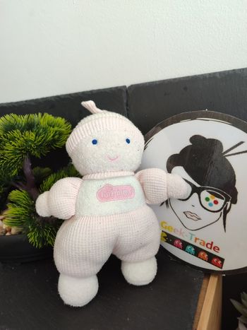 doudou peluche poupée luminou jemini rose blanc grelot ancien Bonnet DD003263