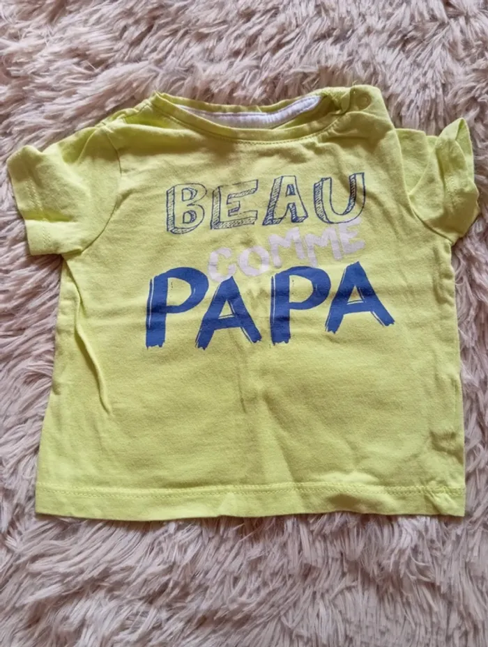 Lot de 2 t-shirts bébé 3 mois