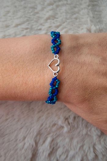 Bracelet cœur bleu