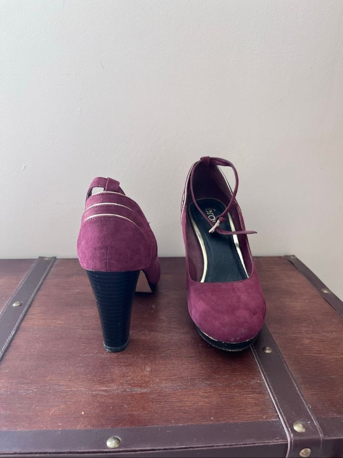 Chaussures à talons bordeaux - photo numéro 3
