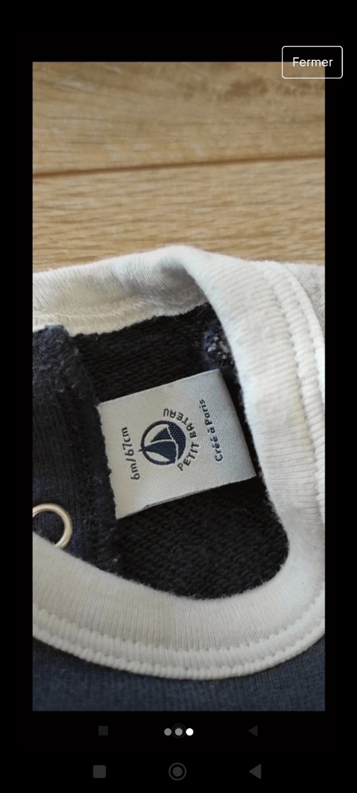 Combinaison Petit Bateau 6 mois - photo numéro 2