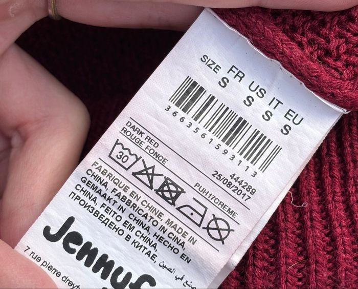 🌸 Pull bordeaux noir blanc Jennyfer 🌸 - photo numéro 5